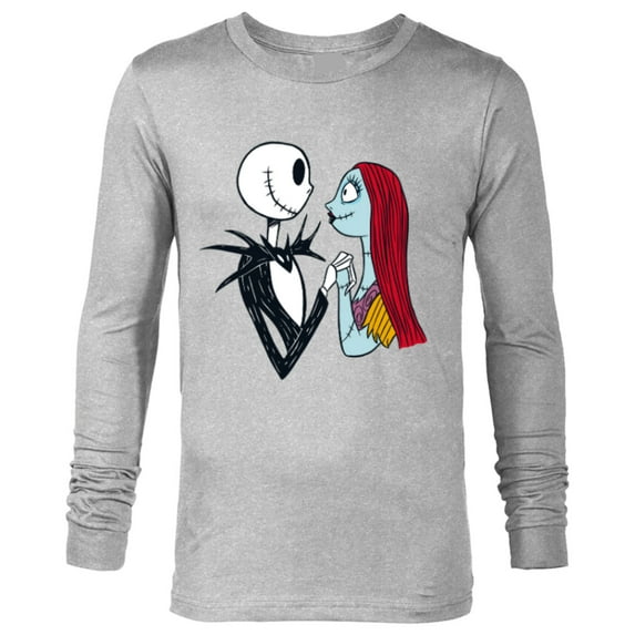 Disney The Nightmare Before Christmas Jack and Sally - Long Sleeve T-Shirt for Men -Customized-Athletic Heather