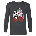 thumbnail image 1 of Disney The Nightmare Before Christmas Jack & Sally - Long Sleeve T-Shirt for Men -Customized-Charcoal Heather, 1 of 5