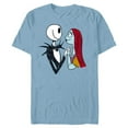 thumbnail image 1 of Disney The Nightmare Before Christmas Jack and Sally - Short Sleeve Blended T-Shirt for Adults -Customized-Ocean Blue, 1 of 5