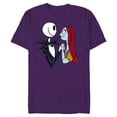 thumbnail image 1 of Disney The Nightmare Before Christmas Jack and Sally - Short Sleeve Blended T-Shirt for Adults -Customized-Purple, 1 of 5
