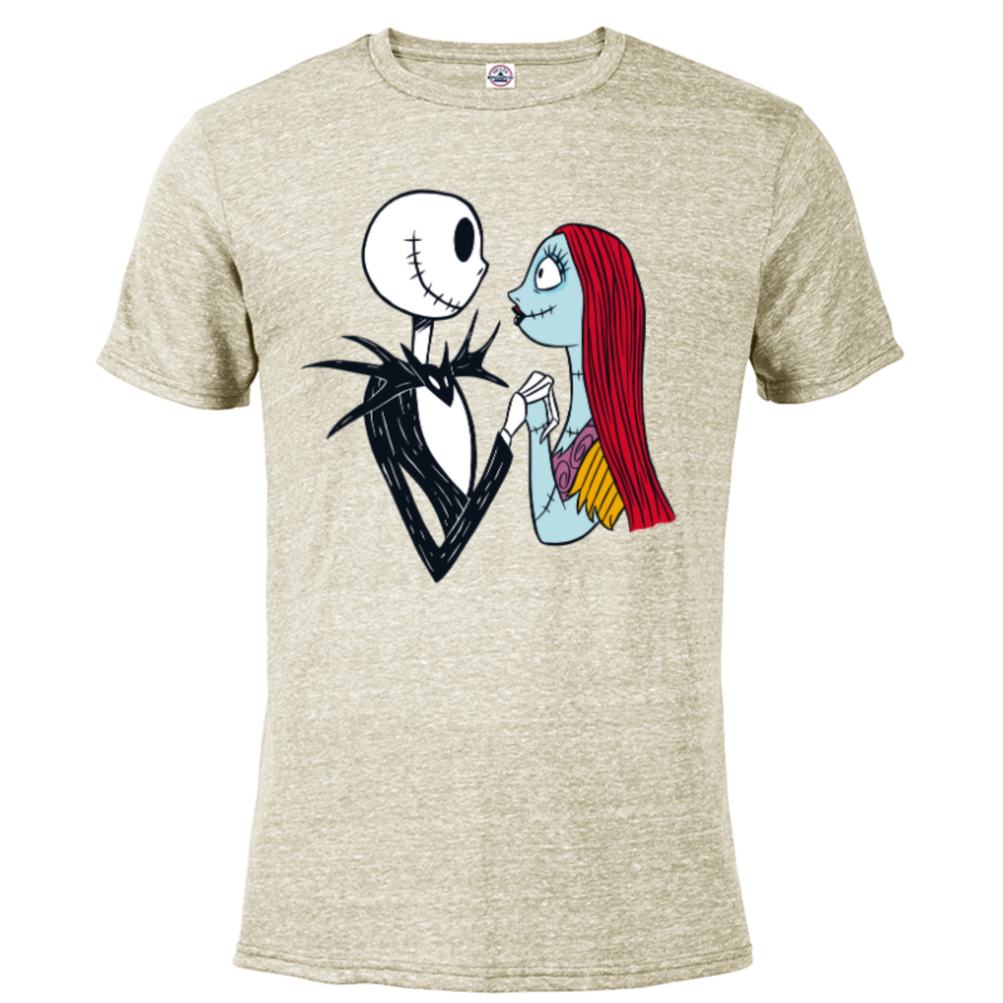 Blended and T-Shirt Adults Jack - -Customized-Celadon Heather The Nightmare for Short Sally Snow Disney Before Sleeve Christmas