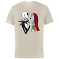 thumbnail image 1 of Disney The Nightmare Before Christmas Jack and Sally - Short Sleeve Cotton T-Shirt for Adults -Customized-Natural, 1 of 5