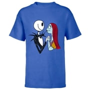 Disney The Nightmare Before Christmas Jack and Sally - Short Sleeve T-Shirt for Kids -Customized-Royal