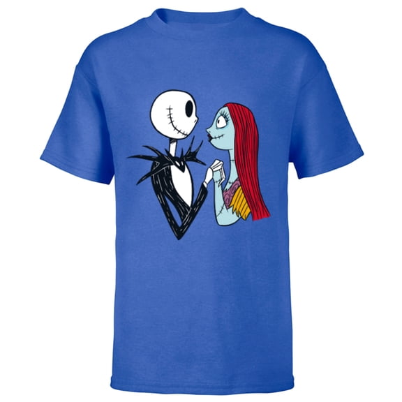 Disney The Nightmare Before Christmas Jack and Sally - Short Sleeve T-Shirt for Kids -Customized-Royal