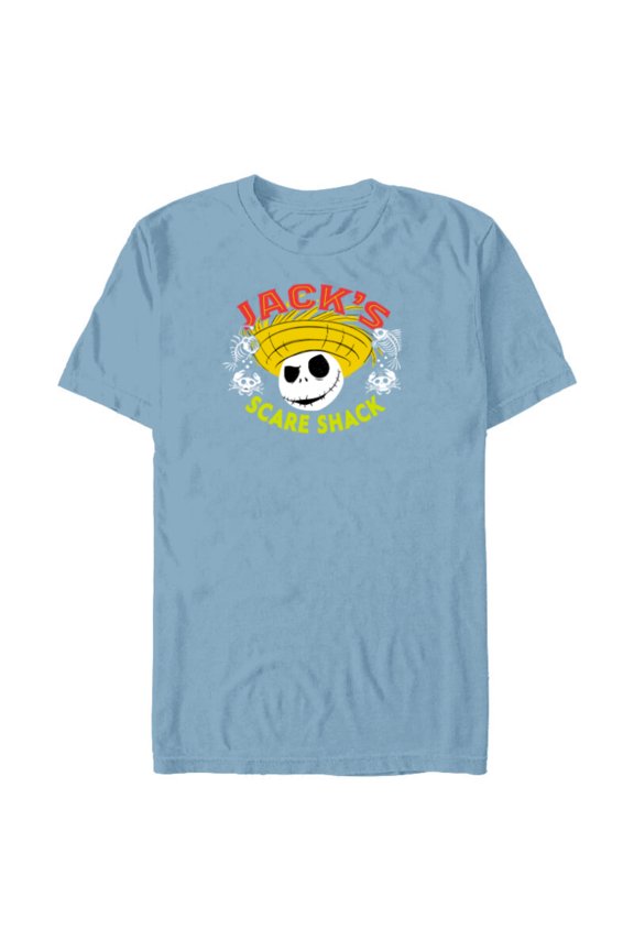 Disney The Nightmare Before Christmas Jack’s Scare Shack - Short Sleeve Blended T-Shirt for Adults - Customized-Ocean Blue