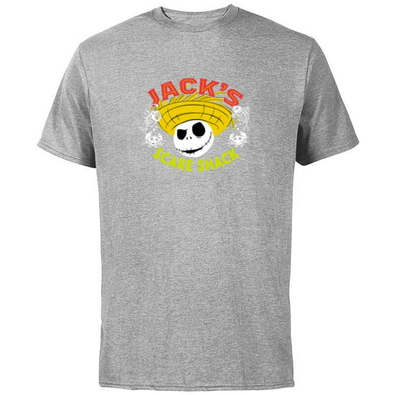 Disney The Nightmare Before Christmas Jack’s Scare Shack - Short Sleeve Cotton T-Shirt for Adults - Customized-Athletic Heather