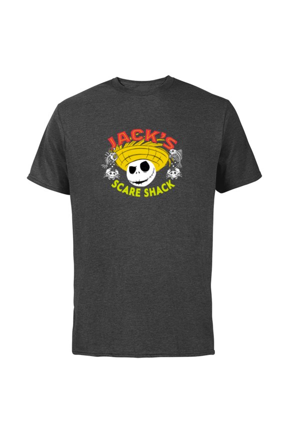 Disney The Nightmare Before Christmas Jack’s Scare Shack - Short Sleeve Cotton T-Shirt for Adults - Customized-Charcoal
