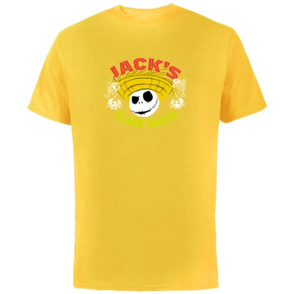 Disney The Nightmare Before Christmas Jack’s Scare Shack - Short Sleeve Cotton T-Shirt for Adults - Customized-Yellow