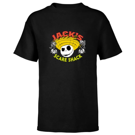 Disney The Nightmare Before Christmas Jack’s Scare Shack - Short Sleeve T-Shirt for Kids - Customized-Black