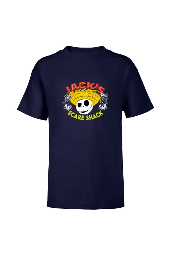 Disney The Nightmare Before Christmas Jack’s Scare Shack - Short Sleeve T-Shirt for Kids - Customized-Navy