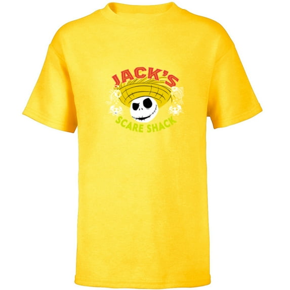 Disney The Nightmare Before Christmas Jack’s Scare Shack - Short Sleeve T-Shirt for Kids - Customized-Yellow