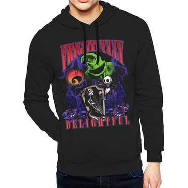 Disney The Nightmare Before Christmas Men's & Big Men's Frightfully Delightful Jack & Sally Graphic Hoodie, Sizes S-3XL