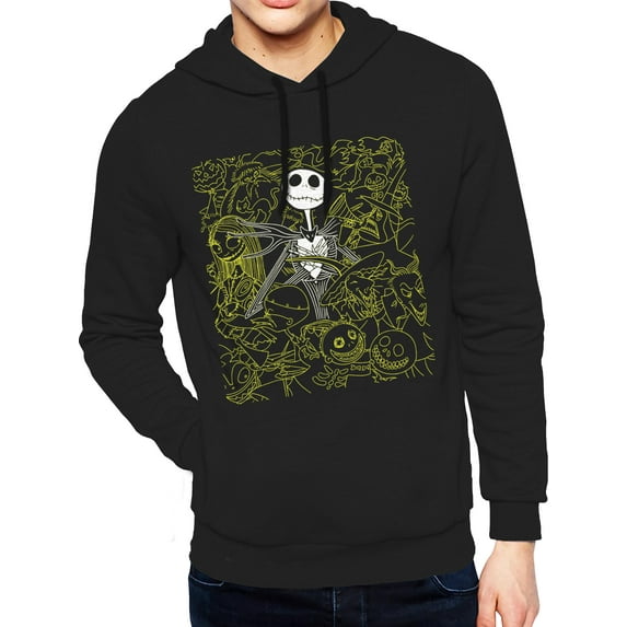 Disney The Nightmare Before Christmas Men's & Big Men's Jack Characters Graphic Hoodie, Sizes S-3XL