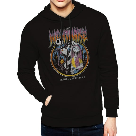 Disney The Nightmare Before Christmas Men's & Big Men's Metal Circle Graphic Hoodie, Sizes S-3XL