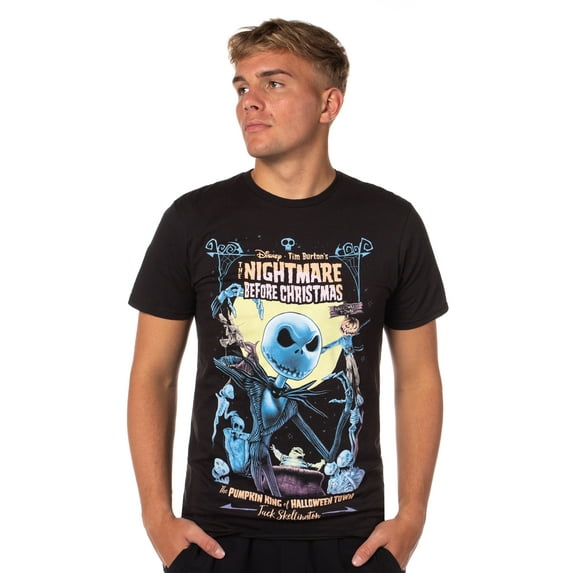 Disney The Nightmare Before Christmas Men's The Pumpkin King Poster Jack Skellington T-Shirt