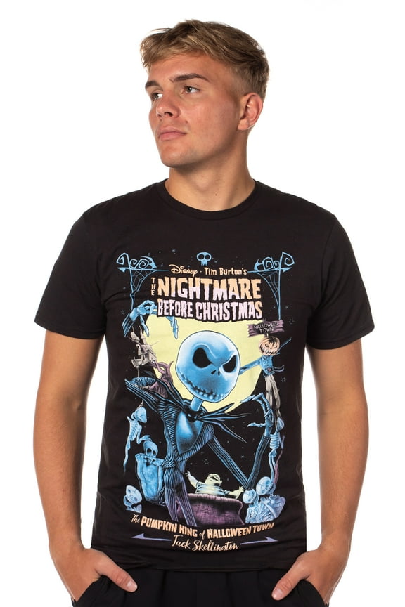 Disney The Nightmare Before Christmas Men's The Pumpkin King Poster Jack Skellington T-Shirt