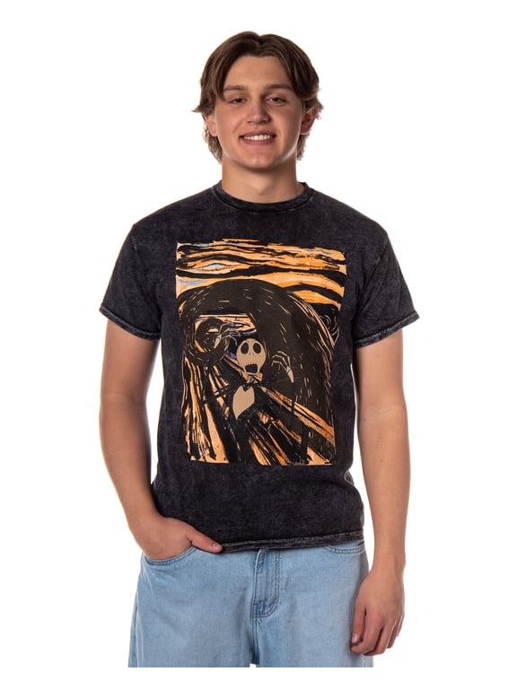 Disney The Nightmare Before Christmas Men's The Scream Jack Skellington Graphic T-Shirt