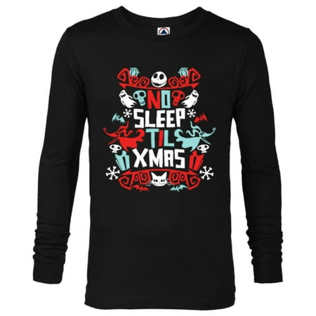 Disney The Nightmare Before Christmas No Sleep Til Xmas - Long Sleeve T-Shirt for Men – Customized-Black