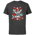 thumbnail image 1 of Disney The Nightmare Before Christmas No Sleep Til Xmas - Short Sleeve Cotton T-Shirt for Adults - Customized-Charcoal, 1 of 5