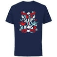 thumbnail image 1 of Disney The Nightmare Before Christmas No Sleep Til Xmas - Short Sleeve Cotton T-Shirt for Adults - Customized-Navy, 1 of 5