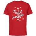 thumbnail image 1 of Disney The Nightmare Before Christmas No Sleep Til Xmas - Short Sleeve Cotton T-Shirt for Adults - Customized-Red, 1 of 5