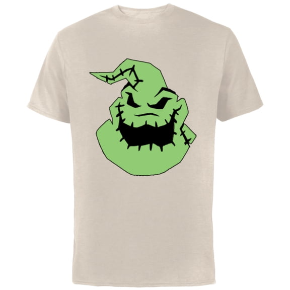 Disney The Nightmare Before Christmas Oogie Boogie Big Face - Short Sleeve Cotton T-Shirt for Adults - Customized-Natural