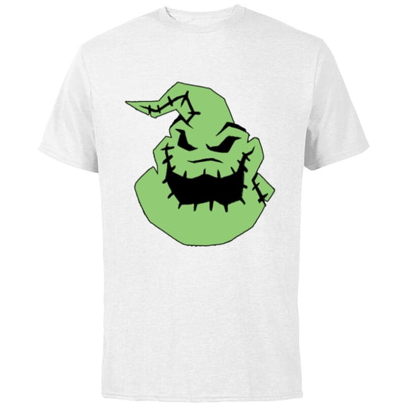 Disney The Nightmare Before Christmas Oogie Boogie Big Face - Short Sleeve Cotton T-Shirt for Adults - Customized-White