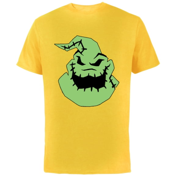 Disney The Nightmare Before Christmas Oogie Boogie Big Face - Short Sleeve Cotton T-Shirt for Adults - Customized-Yellow