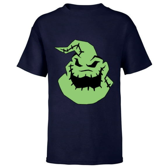 Disney The Nightmare Before Christmas Oogie Boogie Big Face - Short Sleeve T-Shirt for Kids - Customized-Navy