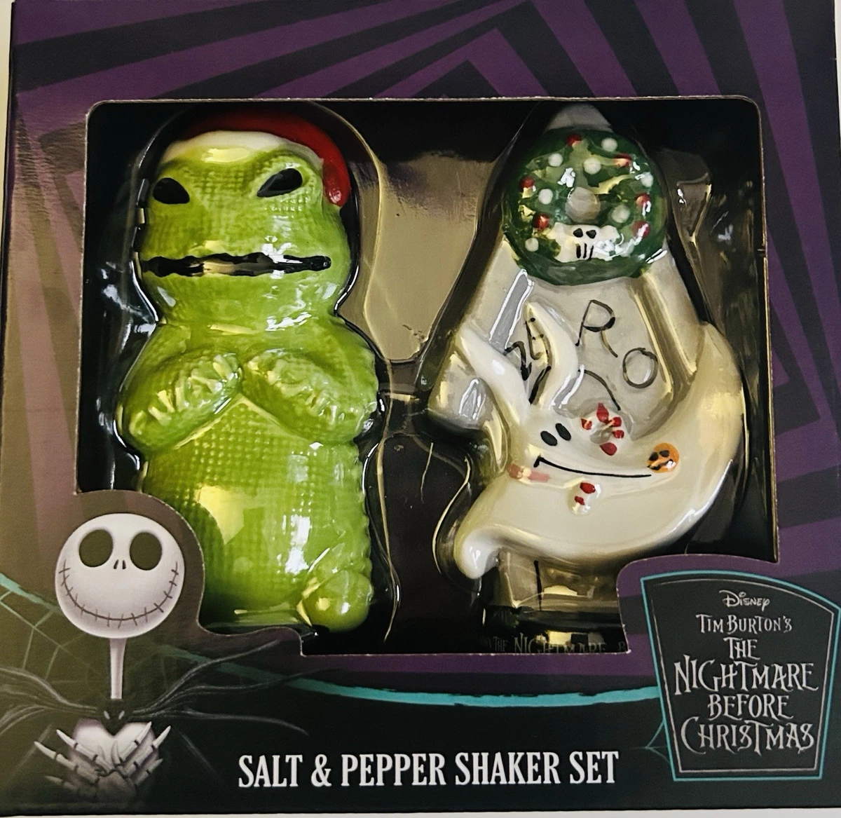 The Nightmare Before Christmas Oogie Boogie & Zero Salt and Pepper Shakers