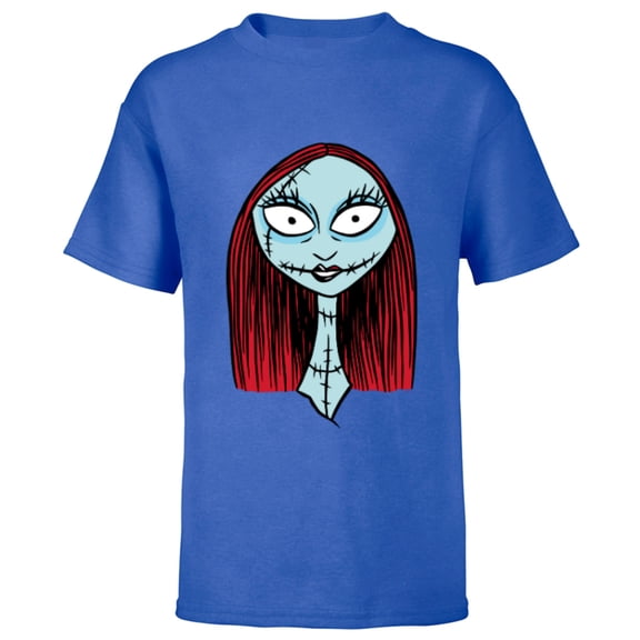 Disney The Nightmare Before Christmas Sally Big Face - Short Sleeve T-Shirt for Kids - Customized-Royal