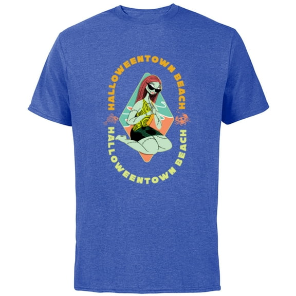 Disney The Nightmare Before Christmas Sally Halloween Beach - Short Sleeve Cotton T-Shirt for Adults - Customized-Royal Heather