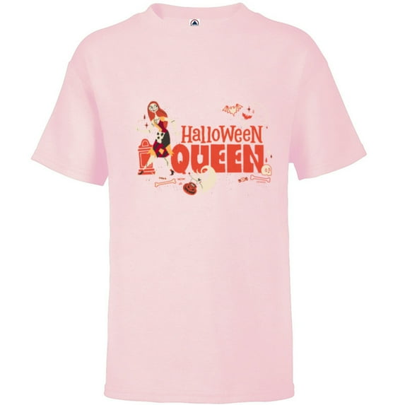 Disney The Nightmare Before Christmas Sally Halloween Queen - Short Sleeve T-Shirt for Kids - Customized-Soft Pink