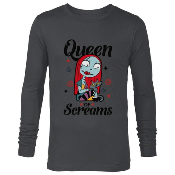 Disney The Nightmare Before Christmas Sally Queen of Screams - Long Sleeve T-Shirt for Men -Customized-Charcoal Heather