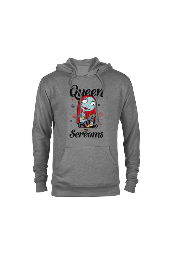 Disney The Nightmare Before Christmas Sally Queen of Screams - Pullover Hoodie for Adults -Customized-Graphite Heather