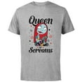 thumbnail image 1 of Disney The Nightmare Before Christmas Sally Queen of Screams - Short Sleeve Cotton T-Shirt for Adults -Customized-Athletic Heather, 1 of 5