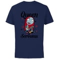 thumbnail image 1 of Disney The Nightmare Before Christmas Sally Queen of Screams - Short Sleeve Cotton T-Shirt for Adults -Customized-Navy, 1 of 5