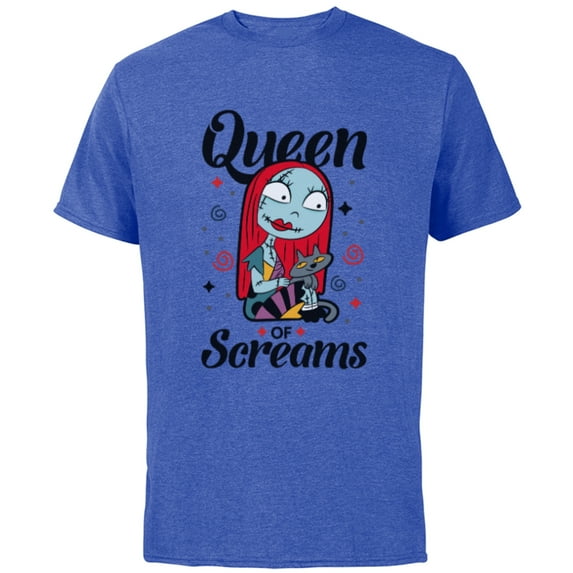 Disney The Nightmare Before Christmas Sally Queen of Screams - Short Sleeve Cotton T-Shirt for Adults -Customized-Royal Heather