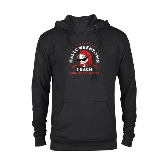 Disney The Nightmare Before Christmas Sally Welcome Beach - Pullover Hoodie for Adults - Customized-Black