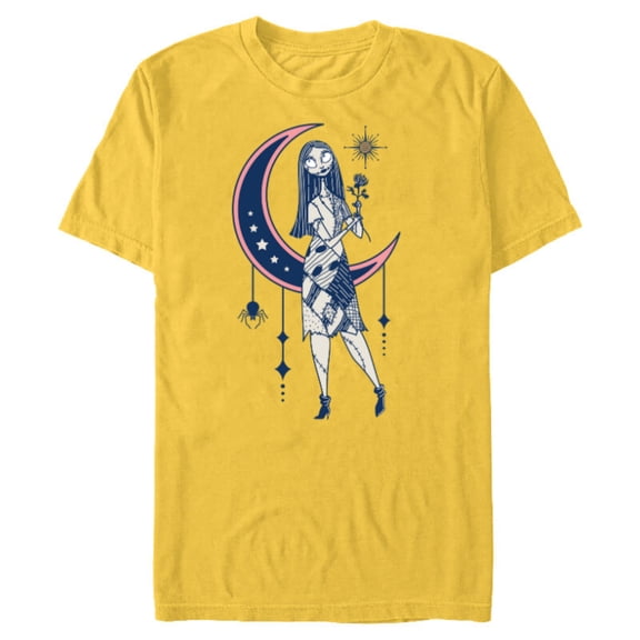 Disney The Nightmare Before Christmas Sally and Moon Mystic - Short Sleeve Blended T-Shirt for Adults - Customized-Yellow