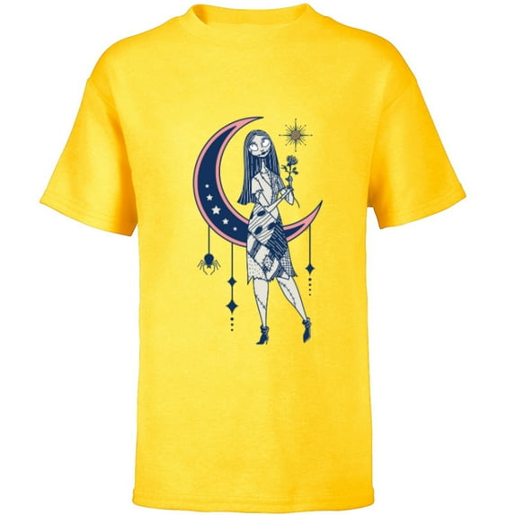 Disney The Nightmare Before Christmas Sally and Moon Mystic - Short Sleeve T-Shirt for Kids - Customized-Yellow
