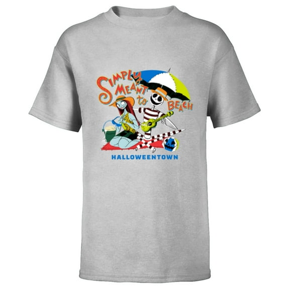 Disney The Nightmare Before Christmas Simply Meant to Beach - Short Sleeve T-Shirt for Kids - Customized-Athletic Heather