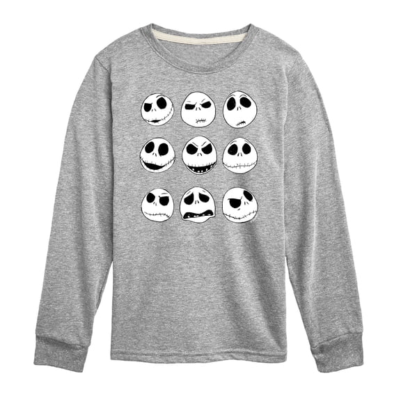 Disney - The Nightmare Before Christmas - Skully Moods - Toddler & Youth Long Sleeve Graphic T-Shirt