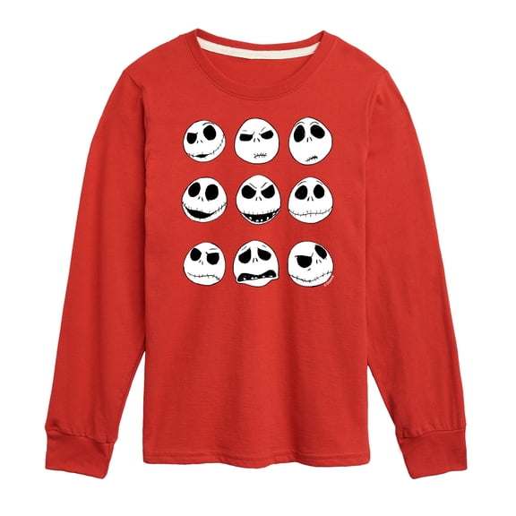 Disney - The Nightmare Before Christmas - Skully Moods - Toddler & Youth Long Sleeve Graphic T-Shirt