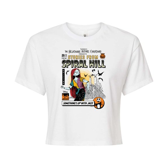 Disney - The Nightmare Before Christmas - Something's Up With Jack - Juniors Cropped Cotton Blend T-Shirt