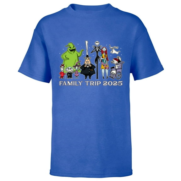 Disney The Nightmare Before Christmas Stars Family Trip 2025 - Short Sleeve T-Shirt for Kids - Customized-Royal