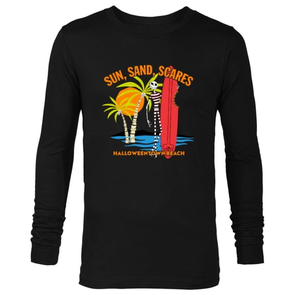 Disney The Nightmare Before Christmas Sun Sand Scares Beach - Long Sleeve T-Shirt for Men - Customized-Black