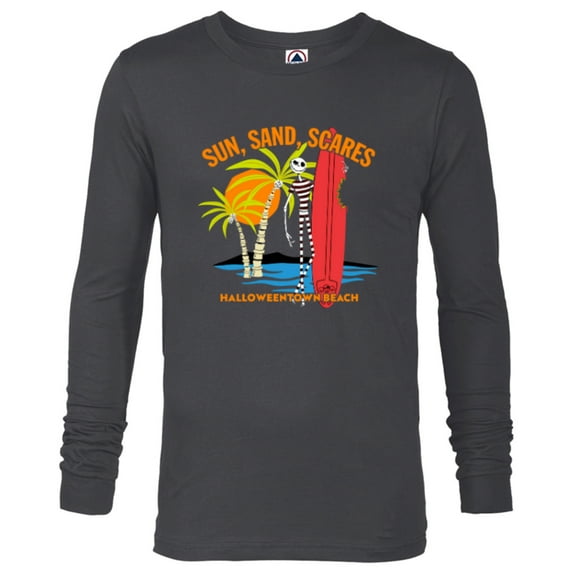 Disney The Nightmare Before Christmas Sun Sand Scares Beach - Long Sleeve T-Shirt for Men - Customized-Charcoal Heather