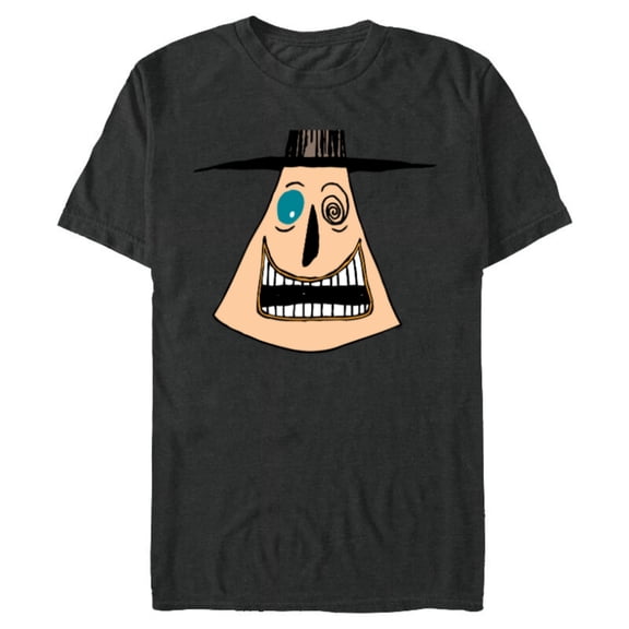 Disney The Nightmare Before Christmas The Mayor Big Face - Short Sleeve Blended T-Shirt for Adults - Customized-Dark Heather