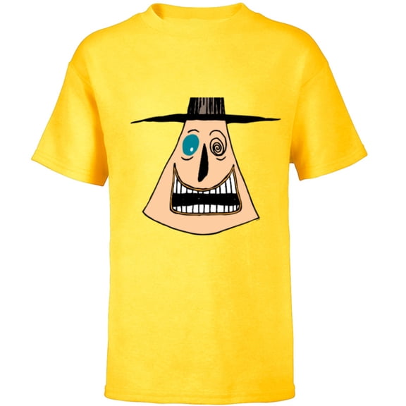 Disney The Nightmare Before Christmas The Mayor Big Face - Short Sleeve T-Shirt for Kids - Customized-Yellow